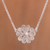 Sterling silver filigree pendant necklace, 'Exquisite Blossom' - Handcrafted Sterling Silver Filigree Flower Pendant Necklace (image 2) thumbail