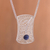 Reversible onyx and sodalite filigree pendant necklace, 'Day to Night Elegance' - Reversible Sodalite Onyx Sterling Silver Pendant Necklace (image 2) thumbail