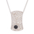 Reversible onyx and sodalite filigree pendant necklace, 'Day to Night Elegance' - Reversible Sodalite Onyx Sterling Silver Pendant Necklace (image 2e) thumbail