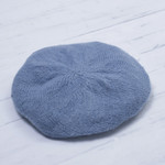 100% alpaca beret, 'Parisian Andes in Cadet Blue' - Knit 100% Alpaca Wool Beret in Cadet Blue from Peru