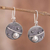 Sterling silver dangle earrings, 'Modern Universe' - Modern Sterling Silver Dangle Earrings from Peru
