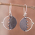 Sterling silver dangle earrings, 'Modern Cosmos' - Circular Modern Sterling Silver Dangle Earrings from Peru