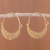 Gold plated sterling silver filigree hoop earrings, 'Gold Fiesta' - 24k Gold Plated Sterling Silver Filigree Hoop Earrings thumbail