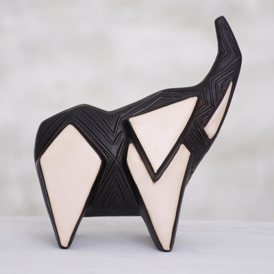 geometric elephant figurine