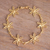 Gold-plated filigree link bracelet, 'Gold Citrus Blossoms' - Gold-Plated Sterling Silver Filigree Link Bracelet from Peru thumbail