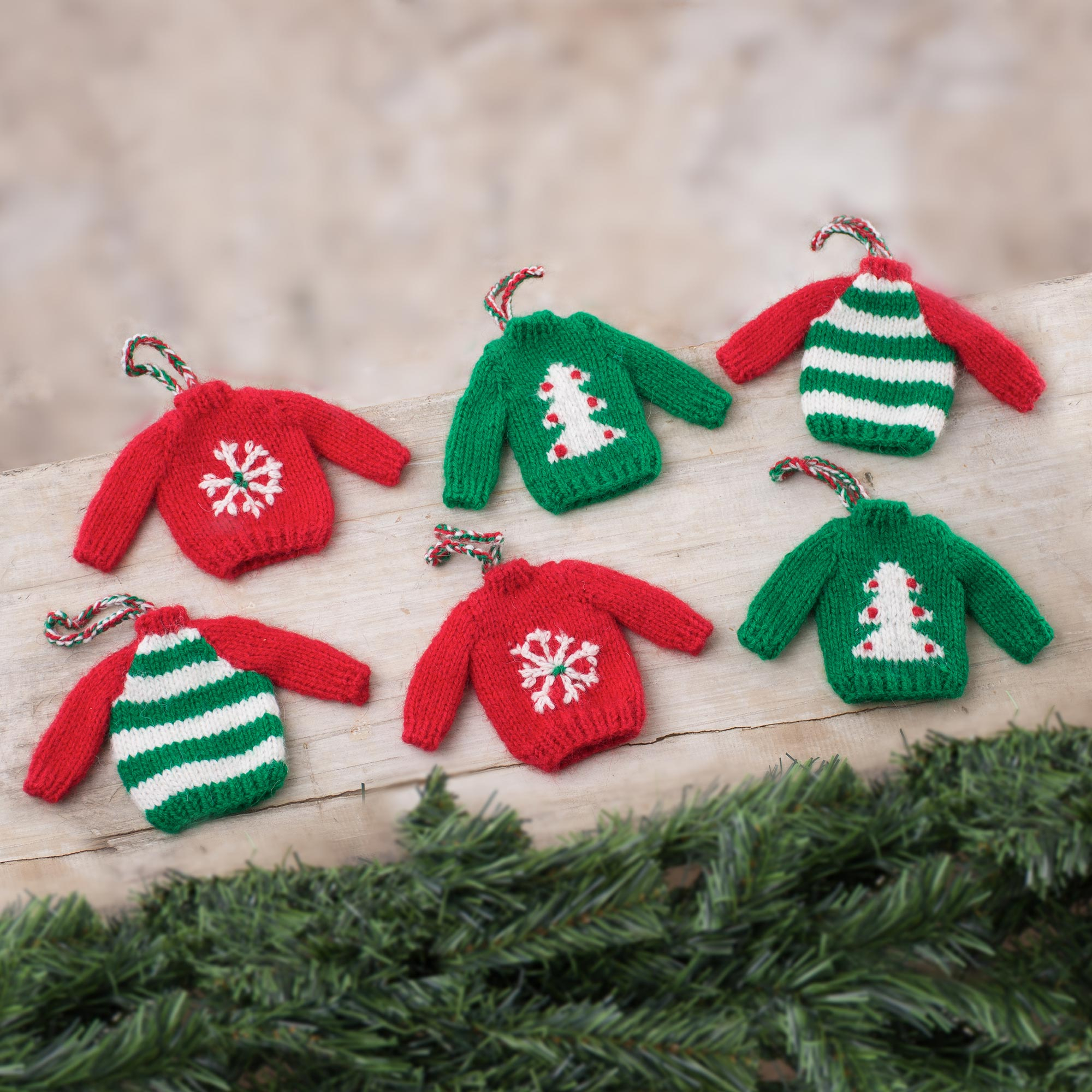 Unicef Market Knit Mini Sweater Ornaments From Peru Set Of 6 Christmas Comfort 8716