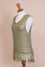 Pima cotton knit top, 'Earth Breezes' - Sage Green Tunic Length Sleeveless Pima Cotton Knit Top (image 2b) thumbail