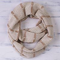 100% baby alpaca reversible infinity scarf,