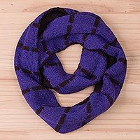 100% baby alpaca reversible infinity scarf,