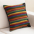 Wool cushion cover, 'Dreaming in Color' - Multicolor Striped Wool Handwoven Cushion Cover from Peru