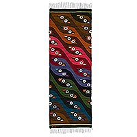 Wool blend area rug, 'Dream of Birds' (2x5) - Hand Woven Wool Blend Area Rug with Bird Motif (2x5)