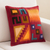 Wool cushion cover, 'Inca Labyrinth' - Square Wool Cushion Cover from Peru