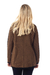Alpaca blend cardigan, 'Hickory Coffee' - Brown and Black Alpaca Blend Relaxed Fit Cardigan Sweater (image 2e) thumbail