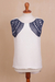 Cotton sleeveless sweater, 'Azure Breeze' - White Cotton Sweater with Crocheted Azure Accents from Peru thumbail
