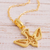 Gold plated sterling silver filigree pendant necklace, 'Gold Divine Dove' - Gold Plated Sterling Silver Filigree Dove Pendant Necklace (image 2b) thumbail