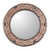 Copper and bronze wall mirror, 'Tiwanaku Form' - Round Bronze and Copper Wall Mirror from Peru (image 2a) thumbail