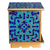 Reverse painted glass jewelry box, 'Blue Intricacy' - Reverse Painted Glass Jewelry Box in Blue from Peru (image 2e) thumbail