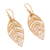 Gold plated sterling silver filigree dangle earrings, 'Mystery of the Forest' - 24k Gold Plated Sterling Silver Filigree Dangle Earrings (image 2d) thumbail