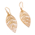Gold plated sterling silver filigree dangle earrings, 'Mystery of the Forest' - 24k Gold Plated Sterling Silver Filigree Dangle Earrings (image 2e) thumbail