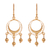 Gold plated sterling silver filigree chandelier earrings, 'Glittering Dreamcatchers' - Gold Plated Sterling Silver Filigree Chandelier Earrings thumbail
