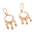 Gold plated sterling silver filigree chandelier earrings, 'Glittering Dreamcatchers' - Gold Plated Sterling Silver Filigree Chandelier Earrings (image 2d) thumbail