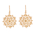 Gold plated sterling silver filigree dangle earrings, 'Gleaming Mandalas' - 24k Gold Plated Sterling Silver Filigree Dangle Earrings thumbail