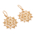 Gold plated sterling silver filigree dangle earrings, 'Gleaming Mandalas' - 24k Gold Plated Sterling Silver Filigree Dangle Earrings (image 2c) thumbail