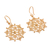 Gold plated sterling silver filigree dangle earrings, 'Gleaming Mandalas' - 24k Gold Plated Sterling Silver Filigree Dangle Earrings (image 2d) thumbail
