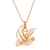 Gold plated sterling silver filigree pendant necklace, 'Peace and Grace' - Gold Plated Sterling Silver Filigree Dove Necklace from Peru (image 2c) thumbail