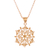 Gold plated sterling silver filigree pendant necklace, 'Gleaming Mandala' - 24k Gold Plated Sterling Silver Filigree Mandala Necklace (image 2a) thumbail