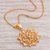 Gold plated sterling silver filigree pendant necklace, 'Gleaming Mandala' - 24k Gold Plated Sterling Silver Filigree Mandala Necklace (image 2b) thumbail