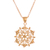 Gold plated sterling silver filigree pendant necklace, 'Gleaming Mandala' - 24k Gold Plated Sterling Silver Filigree Mandala Necklace (image 2c) thumbail