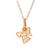 Gold plated sterling silver filigree pendant necklace, 'Love and Grace' - 24k Gold Plated Sterling Silver Filigree Angel Necklace (image 2a) thumbail