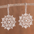 Sterling silver filigree dangle earrings, 'Gleaming Mandalas' - Sterling Silver Filigree Mandala Dangle Earrings from Peru (image 2) thumbail