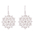 Sterling silver filigree dangle earrings, 'Gleaming Mandalas' - Sterling Silver Filigree Mandala Dangle Earrings from Peru thumbail