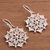 Sterling silver filigree dangle earrings, 'Gleaming Mandalas' - Sterling Silver Filigree Mandala Dangle Earrings from Peru (image 2b) thumbail
