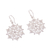 Sterling silver filigree dangle earrings, 'Gleaming Mandalas' - Sterling Silver Filigree Mandala Dangle Earrings from Peru (image 2c) thumbail