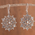 Sterling silver filigree dangle earrings, 'Dark Mandalas' - Dark Sterling Silver Filigree Mandala Earrings from Peru thumbail