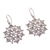 Sterling silver filigree dangle earrings, 'Dark Mandalas' - Dark Sterling Silver Filigree Mandala Earrings from Peru (image 2c) thumbail
