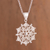 Sterling silver filigree pendant necklace, 'Gleaming Mandala' - Sterling Silver Filigree Mandala Pendant Necklace from Peru (image 2) thumbail