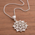 Sterling silver filigree pendant necklace, 'Gleaming Mandala' - Sterling Silver Filigree Mandala Pendant Necklace from Peru (image 2b) thumbail