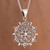 Sterling silver filigree pendant necklace, 'Dark Mandala' - Dark Sterling Silver Filigree Mandala Necklace from Peru thumbail