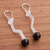 Onyx dangle earrings, 'Dark Tails' - Modern Onyx Dangle Earrings from Peru