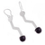 Onyx dangle earrings, 'Dark Tails' - Modern Onyx Dangle Earrings from Peru