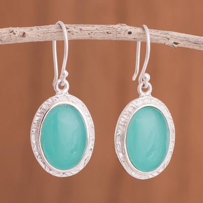 Opal Earrings - Sterling Silver Created Blue Opal Stick Dangle Earring |  Jewelry Trends