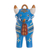 Keramikfigur - Cremefarbene Pucara-Stierfigur aus Keramik aus Peru