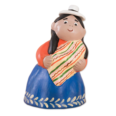 Ceramic Figurine of an Andean Mother from Peru