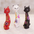 Ceramic figurines, 'Colorful Kittens' (set of 3) - Hand-Painted Ceramic Cat Figurines from Peru (Set of 3) (image 2b) thumbail