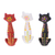 Ceramic figurines, 'Colorful Kittens' (set of 3) - Hand-Painted Ceramic Cat Figurines from Peru (Set of 3) (image 2c) thumbail