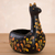Ceramic figurine, 'Black Llamita' - Black Ceramic Llama Figurine from Peru (image 2) thumbail